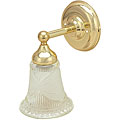 Scalloped Polished Brass 1-light Sconce