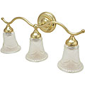 Scalloped Polished Brass 3-light Vanity