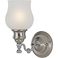 Luxor Nickel/ Chrome Frosted Glass Wall Light
