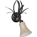 Avalon Satin Shade Bronze Wall Light