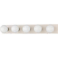 White 5-light Bathroom Light Strip