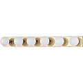 6-light Polished Brass Bath Strip