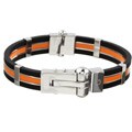 Stainless Steel and Rubber Bracelet