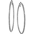 18k White Gold 2 1/2ct TDW Diamond Hoop Earrings (GHI, SI)