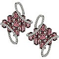 14k Gold Pink Garnet and 5/8ct TDW Diamond Earrings (H-I-J, I1-I2)