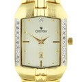 Croton Men's Goldplated Crystal and Diamond Watch