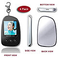 Digital Photo 1.5-inch Black Keychain (Pack of 4)
