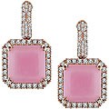 14k Pink Gold Pink Opal and 1ct TDW Diamond Earrings (G-H-I, SI)