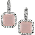 14k Gold Pink Tourmaline and 1ct TDW Diamond Earrings (G-H-I, SI)