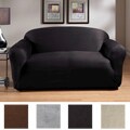 Stretch Microfiber Suede Loveseat Slipcover