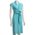 Max & Cleo Women's Wrap Front V-neck Dress