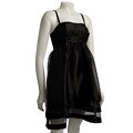 Max & Cleo Organza Beaded Babydoll Dress