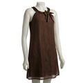 Max & Cleo Women's Chiffon Shimmer Shift Dress