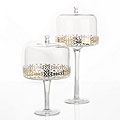 Colin Cowie 2-piece Glass Pedestal Server Set