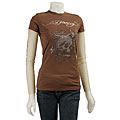 Ed Hardy Skull Rhinestone Double-layer T-shirt