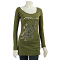 Ed Hardy Women's 'Death or Glory' Long-sleeve Tee