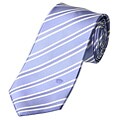 Countess Mara Men's Light Blue Stripe Silk Tie
