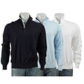 Lincs by David Chu Men's Button Mock Pullover Sweater