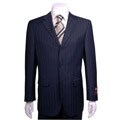 Giorgio Fiorelli Men's Navy Stripe 2-piece Suit