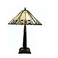 Tiffany-style White Mission Table Lamp