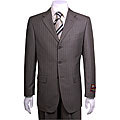 Giorgio Fiorelli Men's Olive Grey Pinstripe Suit