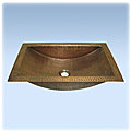 Bathroom Vanity Undermount Hammered Copper Sink