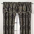 Chenille Jacquard Black Drapery Panel (95 in L x 54 in W)