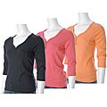 French Dressing Women's 4-button Henley Top