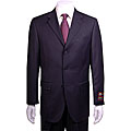 Giorgio Fiorelli Men's Black 3-button Striped Suit