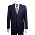 Giorgio Fiorelli Blue Shadow-striped 2-button Suit