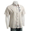 English Laundry Men's Embroidered Plaid Shirt
