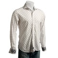 English Laundry Men's Diamond Check Embroidered Shirt
