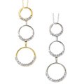 10k Gold 1/4ct TDW Diamond 3-circle Necklace (H, I2)