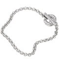 Sterling Silver Cubic Zirconia Toggle Bracelet