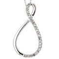10k White Gold 1/10ct TDW Diamond Necklace