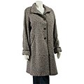 Komitor Women's Plus Size Tweed Walking Coat