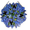 Tiffany-style Blue Vine Window Panel