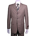 Giorgio Fiorelli Light Brown-striped 3-button Suit