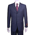 Giorgio Fiorelli Navy Blue Shadow Striped Suit