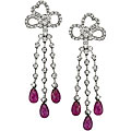 14k Gold 3/4ct TDW Diamond Tourmaline Earrings