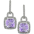 14k Gold Rose de France Quartz 1/2ct TDW Diamond Earrings (G-H-I, I1)