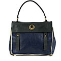 Yves Saint Laurent 'Muse Two' Blue and Green Tote