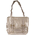 Yves Saint Laurent Gold Besade Flap Satchel