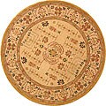 Handmade Treasured Hand-spun Sand Wool Rug (4' Round)