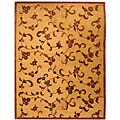 Handmade Paradise New Zealand Wool Gold Rug (8'3 x 11')