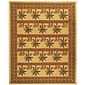 Hand-hooked Ivory Wool Elephants Rug (7'9 x 9'9)