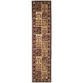 Handmade Classical Wool Panel Rug (9'6 x 13'6)