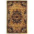 Hand-tufted Classical Blue/ Ivory Wool Empire Rug (2' x 3')