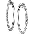 14k Gold 3/4ct TDW Diamond Hoop Earrings (H-I-J, I1-I2)