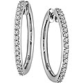 14k Gold 1/2ct TDW Diamond Hoop Earrings (H-I-J, I1-I2)